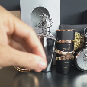 KIT CONQUISTADOR - ( ASAD | FAKHAR BLACK | FAKHAR GOLD | MAAHIR LEGACY ) 100ml cada + Envio Grátis